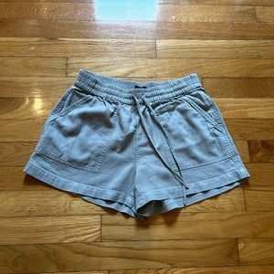 J. Crew cotton linen shorts in sage green